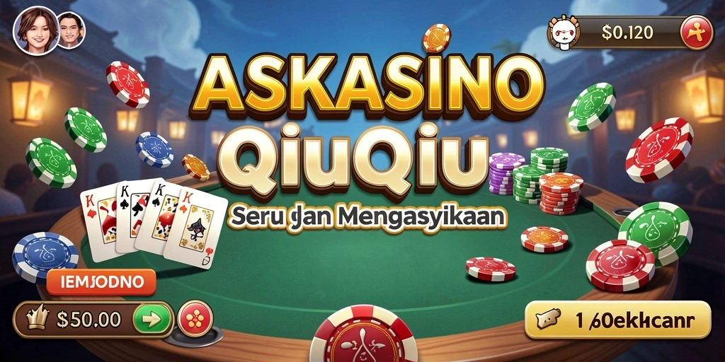 Menampilkan gameplay seru dari permainan QiuQiu ASKASINO.