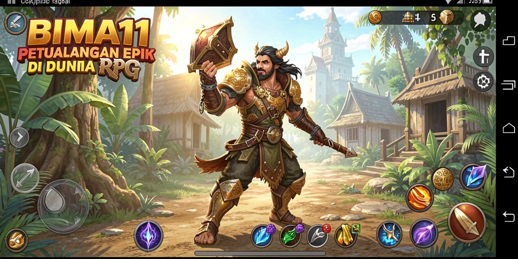 Screenshot gameplay BIMA11 menunjukkan aksi seru di dunia RPG.