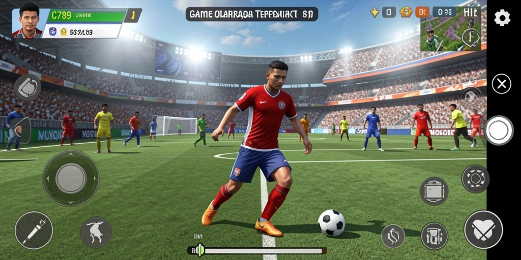 Tampilan gameplay seru dan dinamis dari C789 yang menampilkan aksi olahraga.