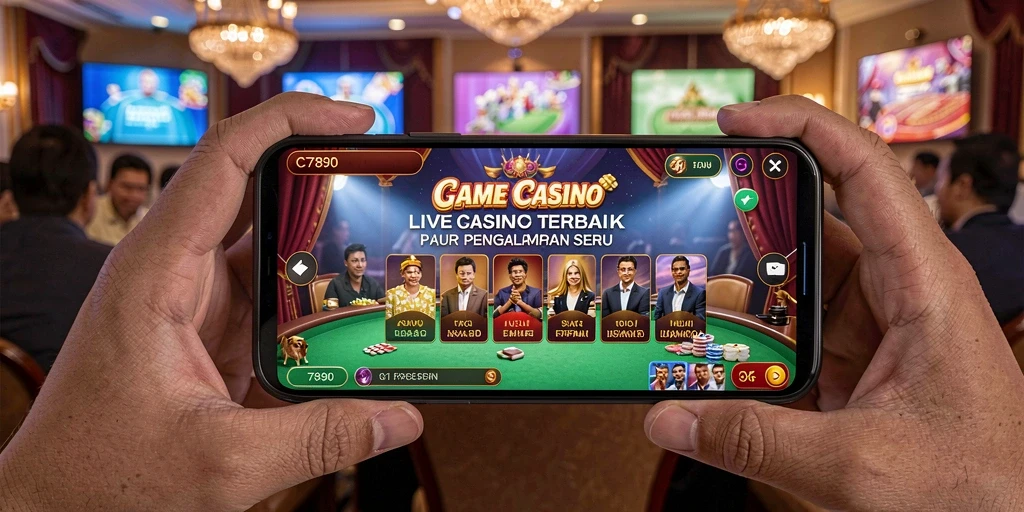 Screenshot C7890 menampilkan suasana Live Casino yang menarik dan dinamis.