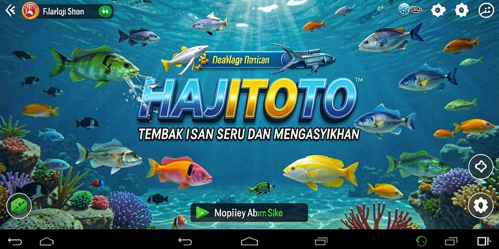 Tampilan gameplay seru dalam game Tembak Ikan HAJITOTO.