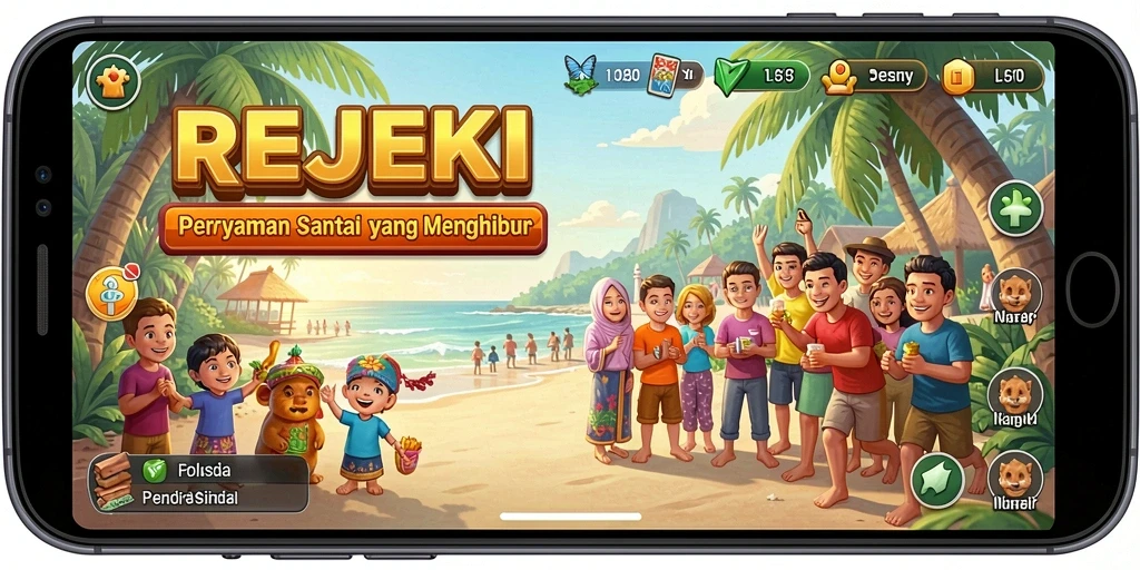 Tampilan gameplay seru dari REJEKI dengan grafis menawan.