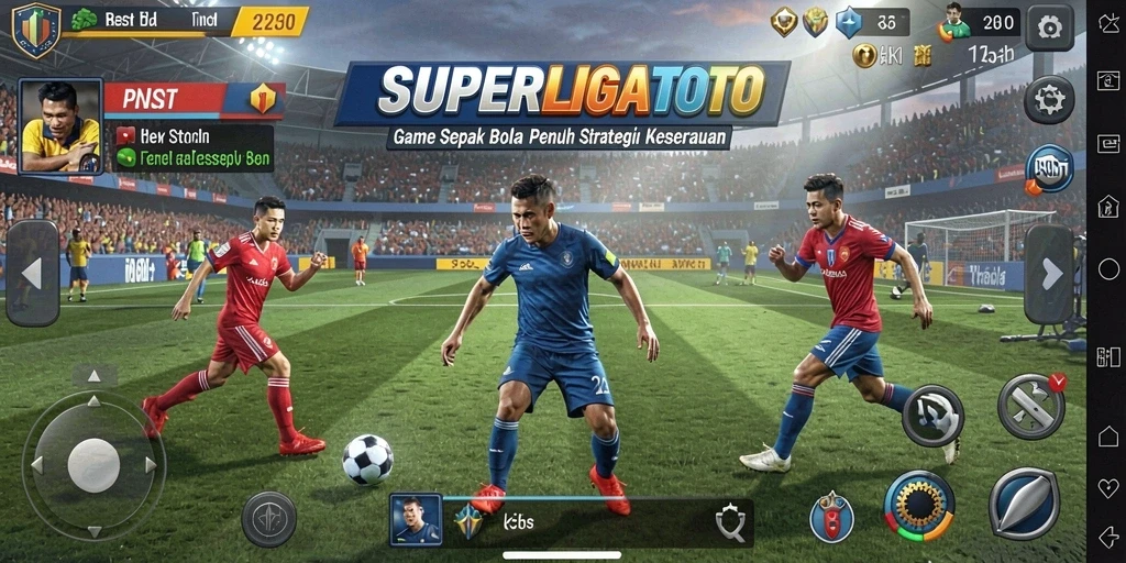 Tampilan gameplay <strong>SUPERLIGATOTO</strong> yang menegangkan dan seru.
