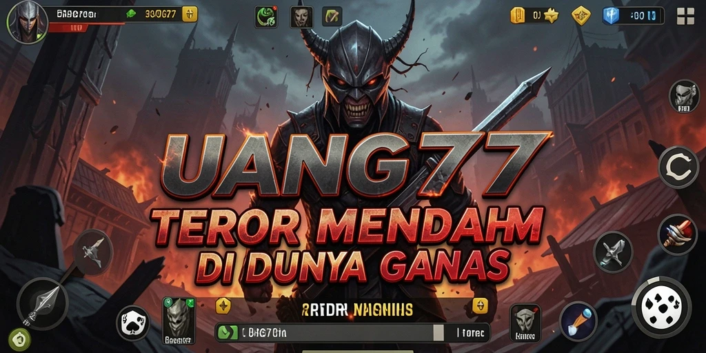Tangkapan layar menunjukkan gameplay menegangkan UANG77 di lingkungan yang gelap.