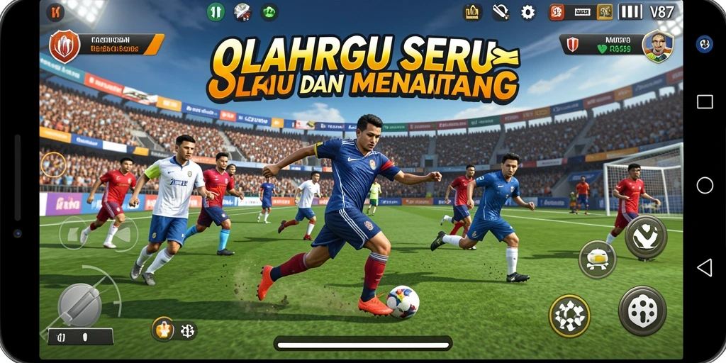 Gambaran menarik dari gameplay olahraga V87 yang penuh aksi.